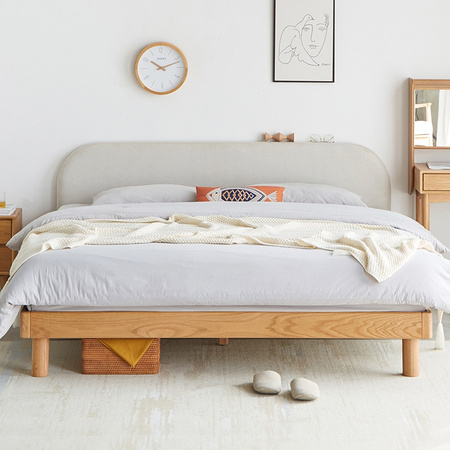 原始原素 A1018 全实木软包床 1.5m