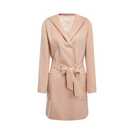 历史低价：Max Mara 60110107 女士连帽系带毛呢大衣