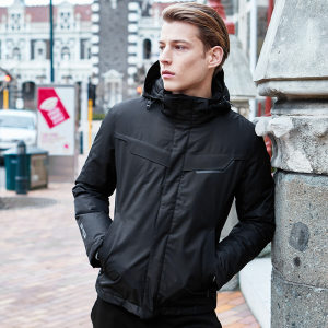 七匹狼 90%鹅绒 压胶防泼水 男薄款立领羽绒服 359元包邮