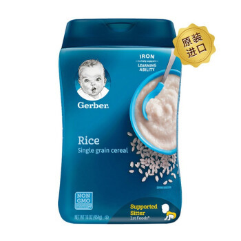 京东PLUS会员：Gerber 嘉宝 1段 大米米粉 454g *3件