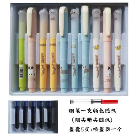 RUIXIANG 芮翔 通用大口径钢笔1支＋墨囊5支+吸墨器1个
