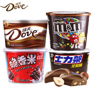 德芙 经典碗装巧克力 多口味250g*4盒