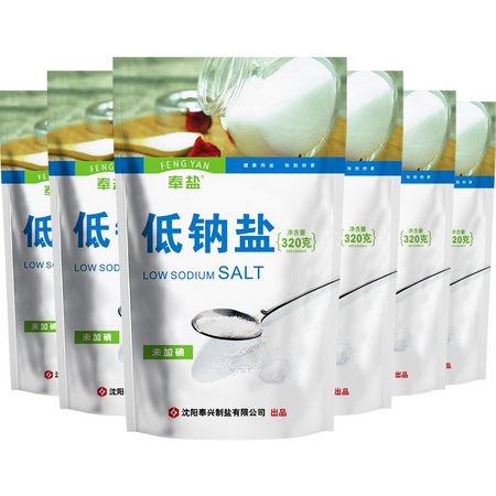 奉盐 低钠盐无碘 320g*6袋