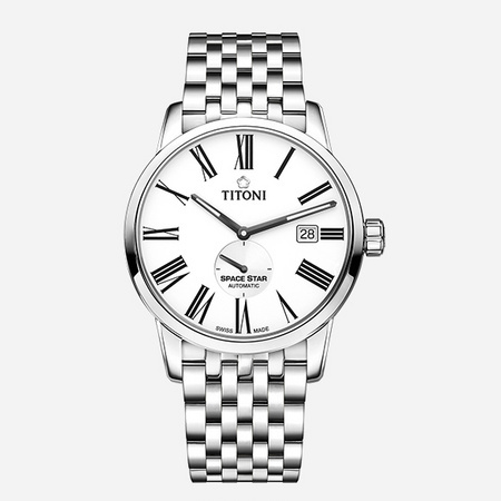 TITONI 梅花 天星系列 83638-S-608 复古罗马机械表