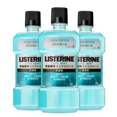LISTERINE 李施德林漱口水 冰蓝零度 500ml*3瓶