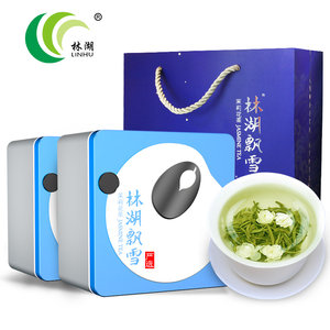 林湖飘雪 特级严选 浓香型 川派茉莉花茶 4g*25袋*2盒