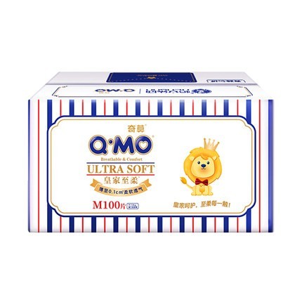 88VIP：Q·MO 奇莫 皇家至柔 婴儿纸尿裤 M100片