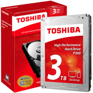 京东PLUS会员： TOSHIBA 东芝 P300系列 7200RPM 64MB 机械硬盘 3TB