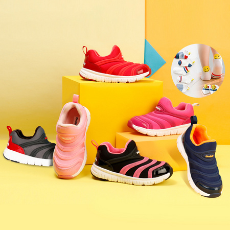 DBUILPIG 嘟比猪 儿童毛毛虫鞋 网布款