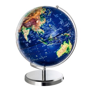 Glosen 金隆兴 9005 LED灯立体浮雕 金属底座地球仪 30cm