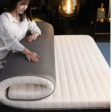 移动专享：沿蔻家纺 泰国乳胶双面针织榻榻米床垫 90*200*9cm