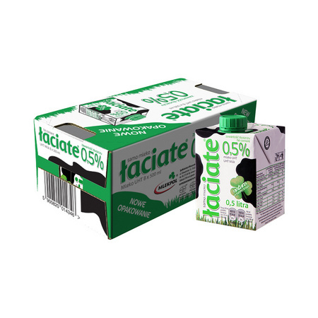 Laciate 兰雀 脱脂纯牛奶 500ml*8瓶 *9件