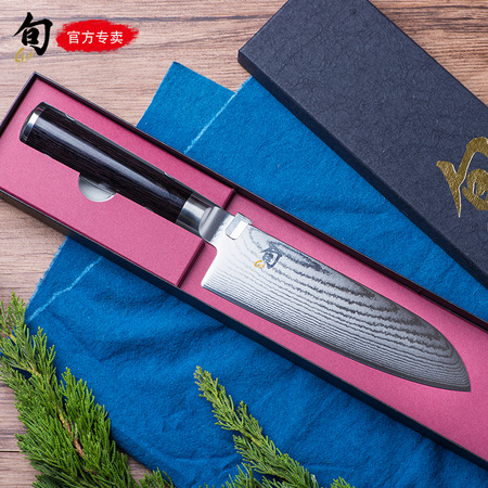 kai 贝印 旬 大马士革钢三德刀 7寸