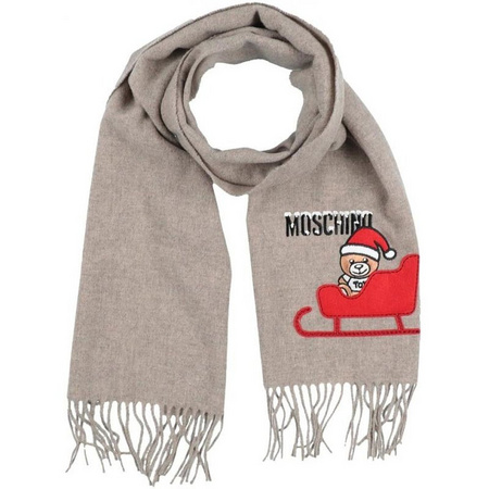 MOSCHINO 莫斯奇诺 M5167 男女款小熊字母羊毛围巾