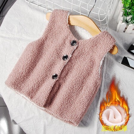 巧豆熊 儿童加绒保暖马甲