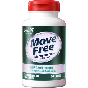 美国进口 Schiff Move Free 高钙氨糖软骨素+钙片+维D 240粒