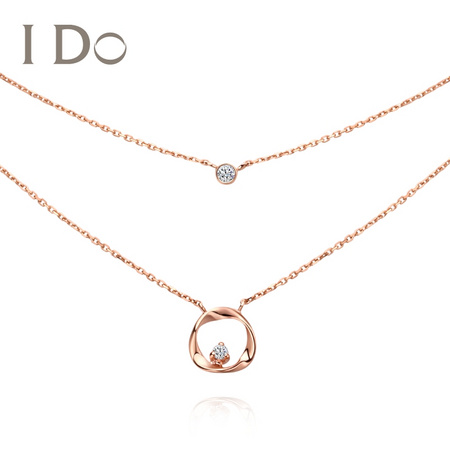 I Do Round系列 NXS00060 18K金钻石项链