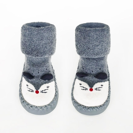 馨颂 宝宝中筒地板袜保暖学步鞋