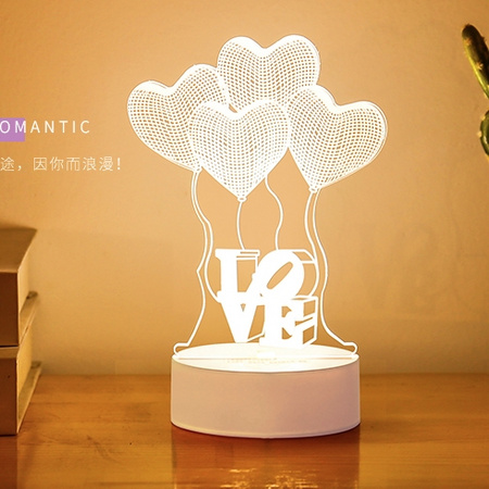 Menelaus 平面3D小夜灯 三色调光 插电款