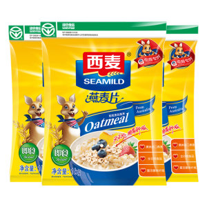 西麦 即食免煮燕麦片 1kg*3袋装