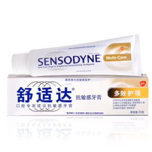 京东PLUS会员： SENSODYNE 舒适达 多效护理抗敏感牙膏 70g *8件