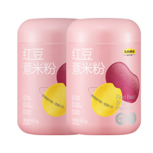 五谷磨房 红豆薏米粉薏仁粉 600g*2罐 84.8元包邮