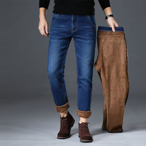 炫探 男士春秋厚款 弹力修身牛仔裤 有加绒款