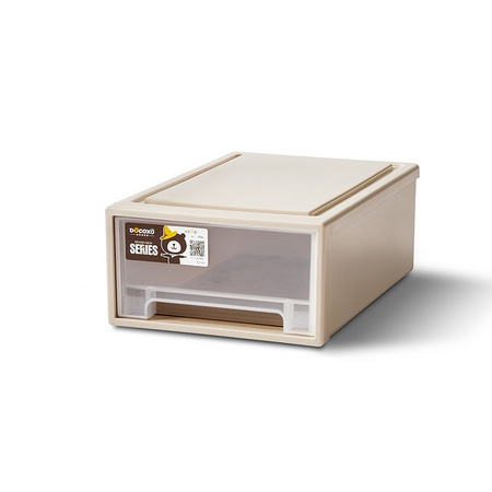 稻草熊 DC1212 抽屉式塑料收纳箱 27.5cm*18.5cm*10cm*3个装