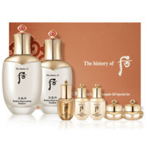 WHOO后 花献紧颜系列护肤套装（滋养液150ml+25ml+乳110ml+25ml+精华液8ml+滋养霜10ml+眼霜5ml）+赠天气丹花献护肤礼盒78ml+