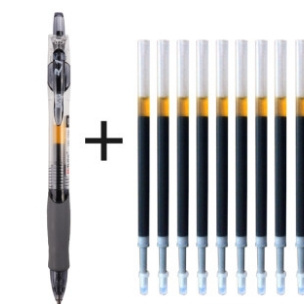 M＆G 晨光 GP-1008 中性笔 黑色 0.5mm 1支+10支笔芯