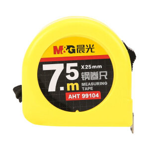 晨光(M&G)文具7.5m*25mm标准钢卷尺 办公/家庭装修通用米尺/尺子 测量钢卷盒尺伸缩尺 单个装AHT99104 *6件