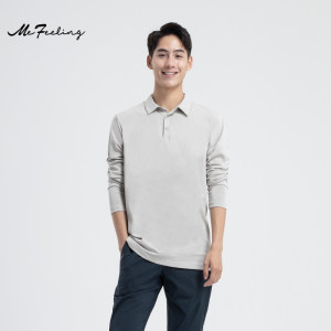 英国 MF 50支高密全棉 男士长袖Polo衫