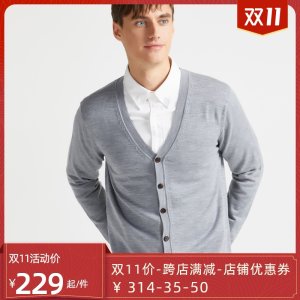 拉夫劳伦制造商 本米 男澳洲超细美利奴羊毛开衫