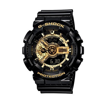 88VIP：Casio 卡西欧 GA-110GB-1A 黑金多功能石英手表