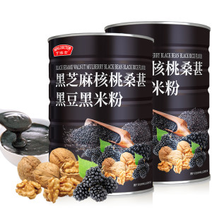 亨博士 黑芝麻核桃桑葚黑豆 600g/罐
