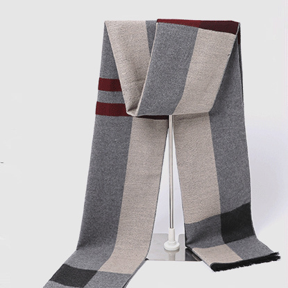 纺冠 HW_O1 男士简约保暖围巾