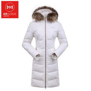 地球科学家 209克90%拒水鹅绒 女貉子毛领中长款厚羽绒服 469元抢先价