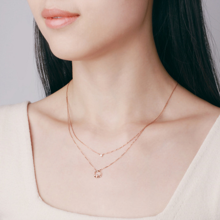 双11预售： I Do NXS00060 Round系列 女士18K金钻石项链