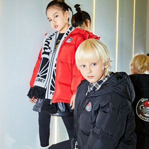 泰迪珍藏 儿童90%中长款加厚羽绒服