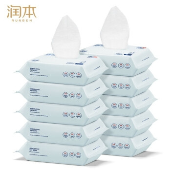 聚划算百亿补贴：RUNBEN 润本 酒精消毒湿巾 20抽*10包