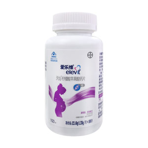 拜耳旗下 爱乐维 柠檬酸苹果酸钙片 100片/瓶
