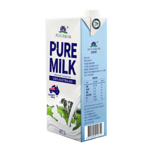 澳洲原装进口 澳格堡 全脂纯牛奶1L*12盒