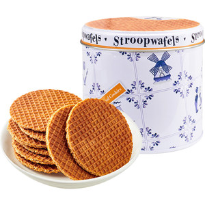 星巴克华夫饼指定供应商 荷兰进口 Max&Alex 拉丝夹心焦糖华夫饼干 250g