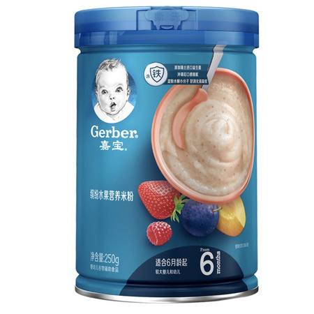 88VIP：Gerber 嘉宝 婴儿水果营养米粉 2段 250g *2件