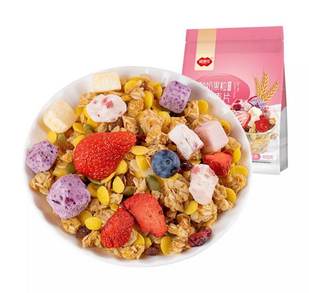 88VIP：福事多 草莓酸奶果粒燕麦片 400g +凑单品