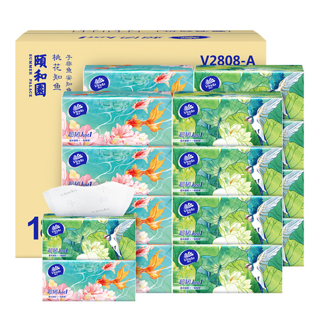 Vinda 维达 超韧系列 颐和园联名抽纸 4层*100抽*18包 *5件 +凑单品