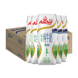 新西兰进口 安佳 3.6高钙脱脂牛奶 250ml*24盒