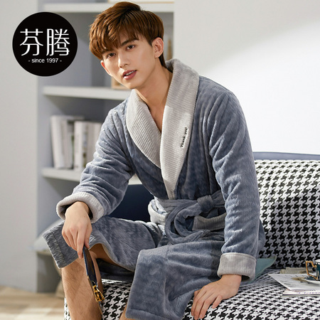 聚划算百亿补贴：FENTENG 芬腾 M98141251 男士珊瑚绒睡袍