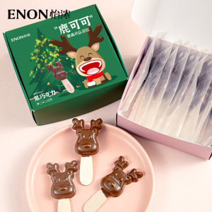 怡浓 一鹿相伴 麋鹿黑巧克力棒棒糖礼盒装
