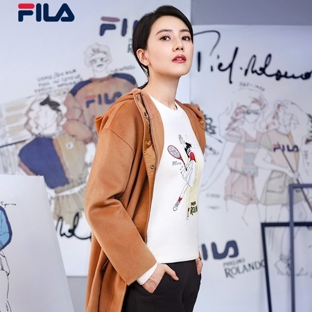 FILA 斐乐 高圆圆同款 F11W118201F 女子套头卫衣